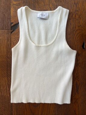LÉGOE White Ribbed Tank Top
